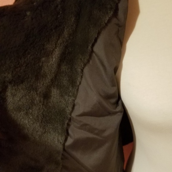 TIMING Olive Green Faux Fur Glam Plush Peacoat NWT - Picture 4 of 8